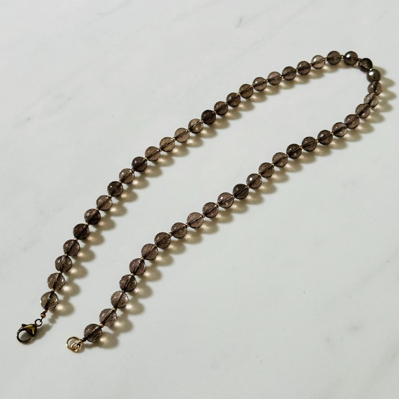 Macy's Jewelry - Estate Smoky Brown Quartz Crystal Style Bead Necklace The Jewelers at Macy's